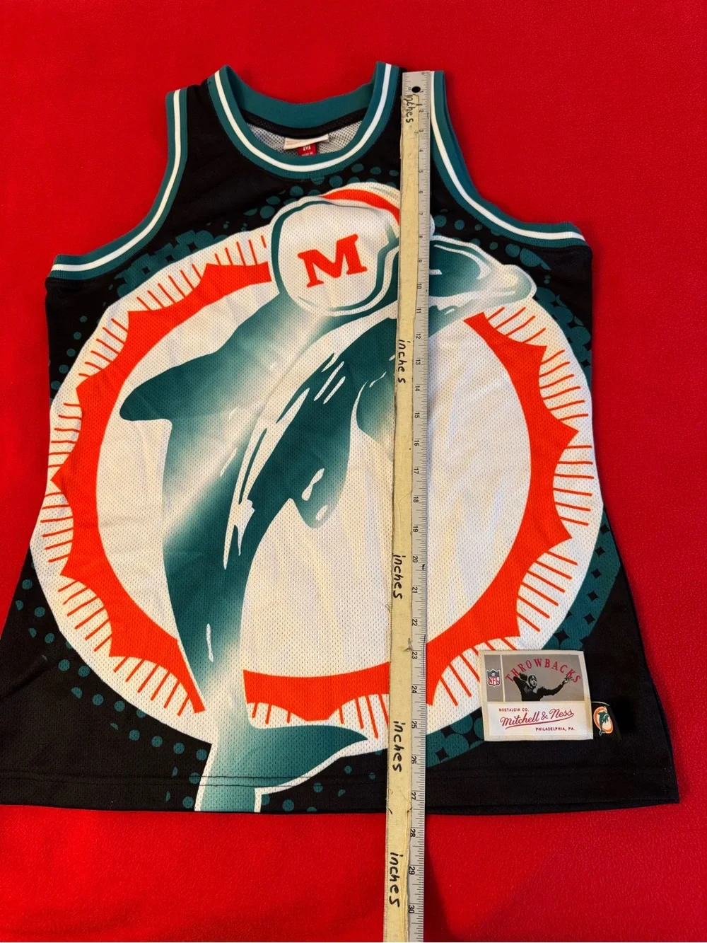 Mitchell & Ness NFL Miami Dolphins Big Face 7.0 Fashion Tank Jersey Men’s M EUC